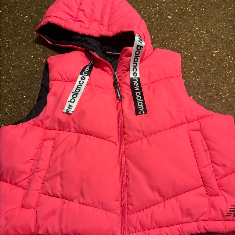New Balance Vibrant Pink Hooded Vest